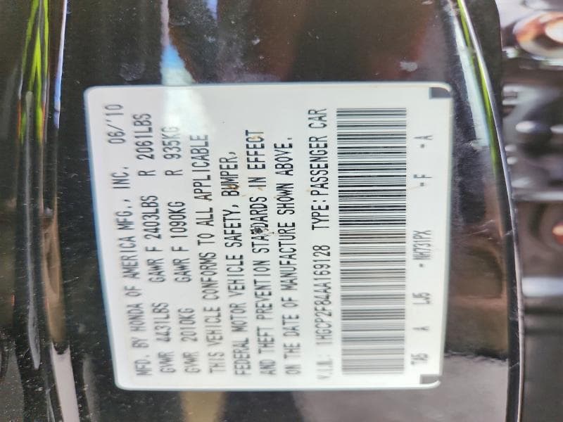 2021 HONDA ACCORD 4D EXL 12