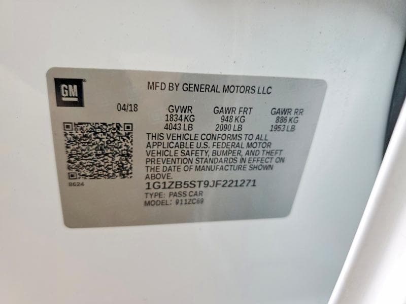 2018 CHEVROLET MALIBU LS 12