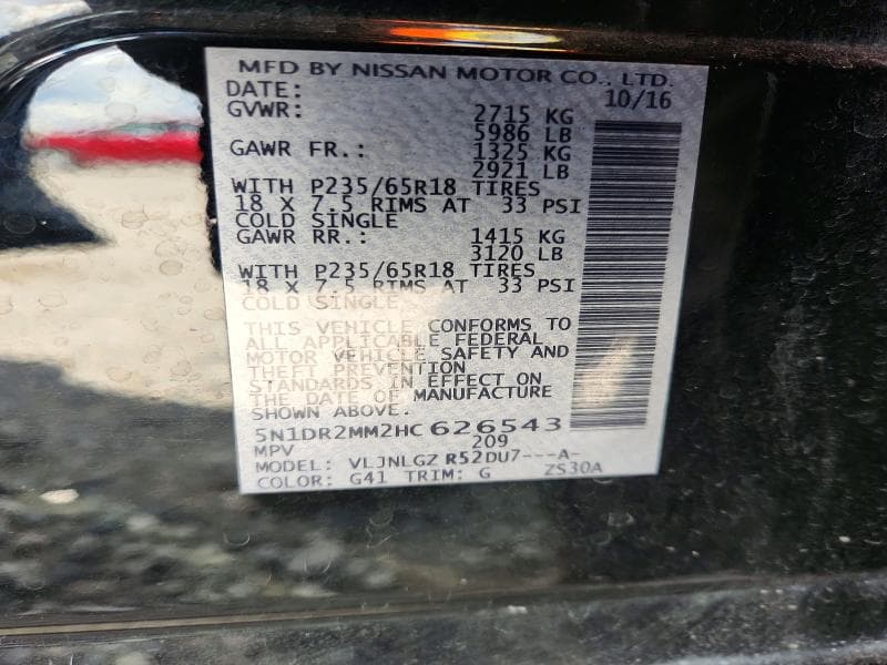 2017 NISSAN PATHFINDER SL 13