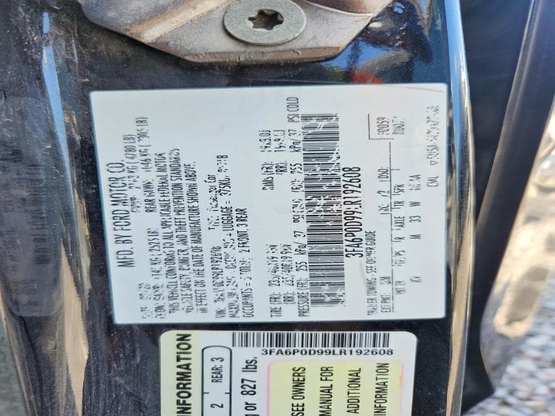2020 FORD FUSION TITANIUM 12