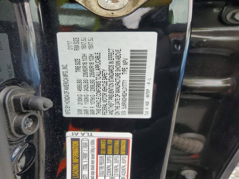 2017 HONDA CR-V EXL 13