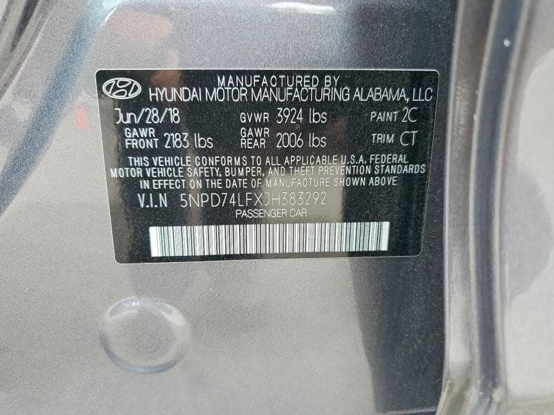 2018 HYUNDAI ELANTRA SE 12