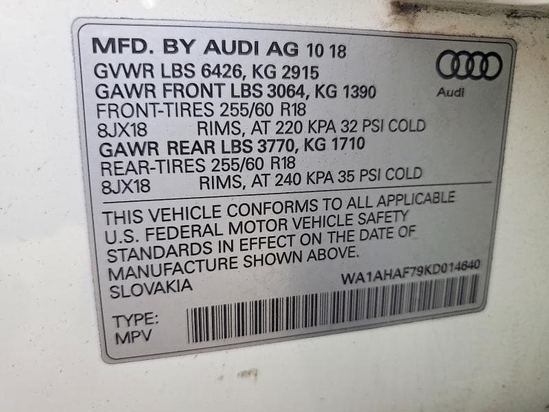 2019 AUDI Q7 PREMIUM 14
