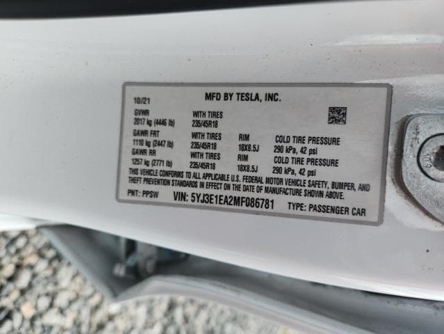 2021 TESLA MODEL 3 13