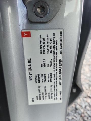 2018 TESLA MODEL 3 12