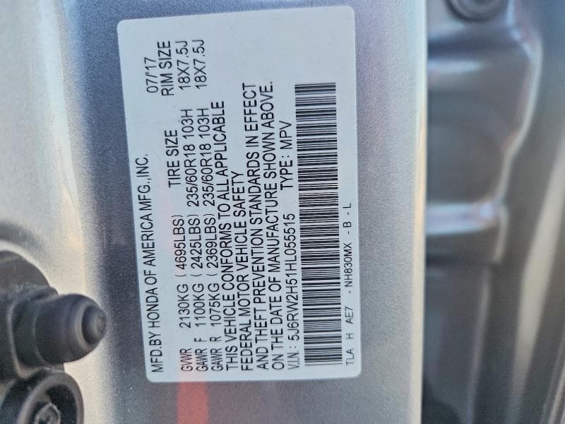 2017 HONDA CR-V EX 14