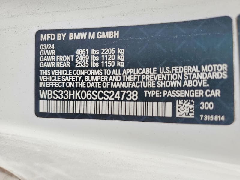 2025 BMW M4 COMPETITION 12