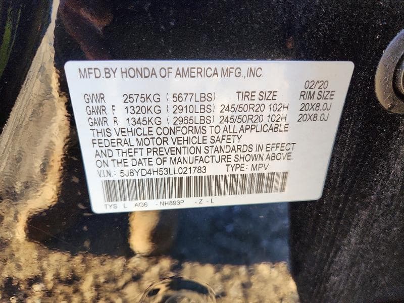 2020 ACURA MDX TECHNOLOGY 13