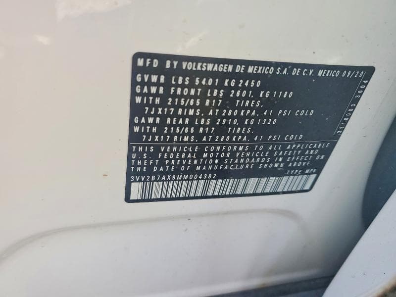 2021 VOLKSWAGEN TIGUAN SE 14