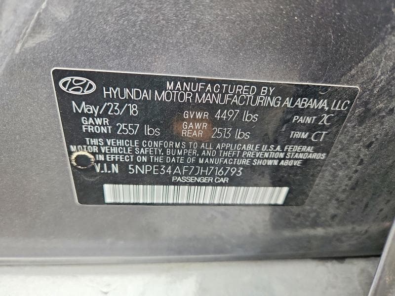 2018 HYUNDAI SONATA LIMITED 12