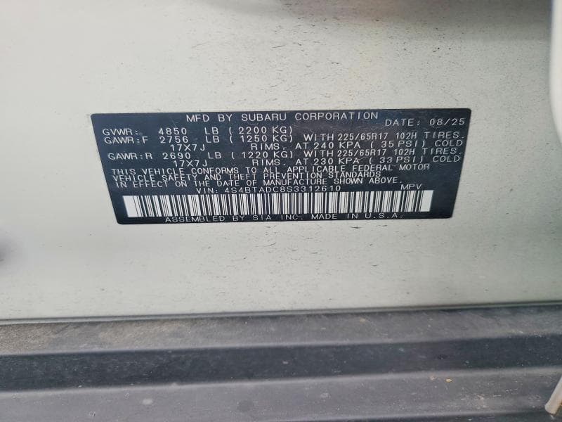 2025 SUBARU OUTBACK PREMIUM 13