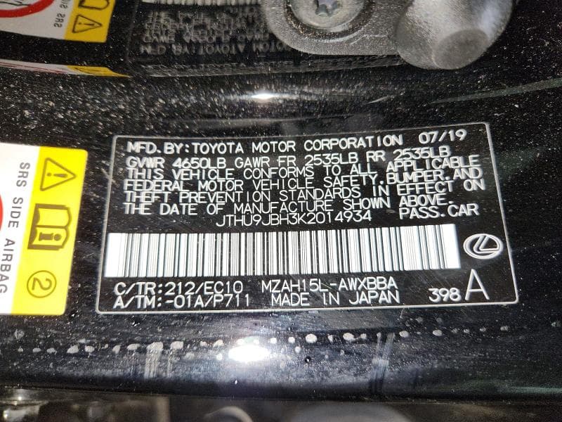 2019 LEXUS UX 250H 13