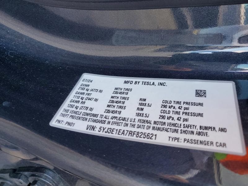 2024 TESLA MODEL 3 13