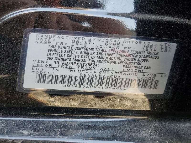 2017 NISSAN SENTRA S 12