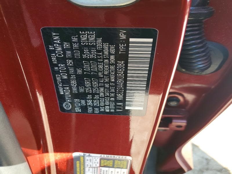 2019 HYUNDAI TUCSON SE 12