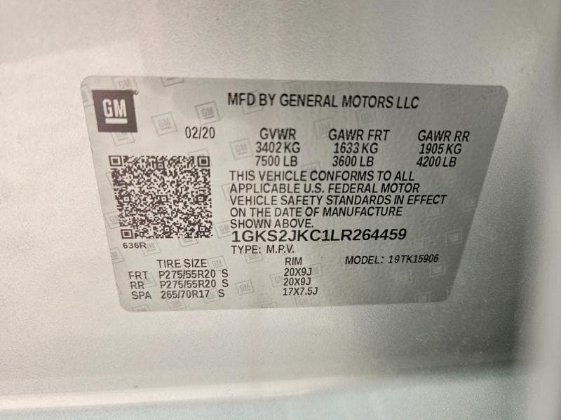 2020 GMC YUKON XL K1500 SLT 13