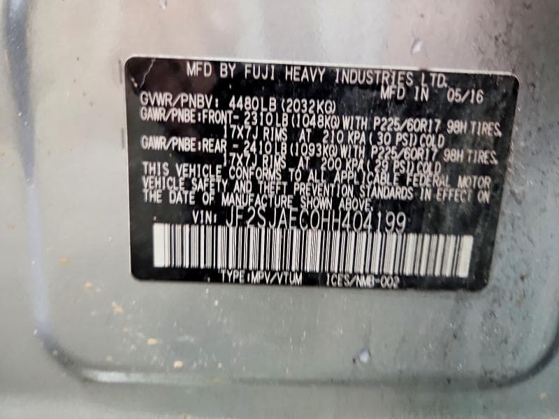 2017 SUBARU FORESTER 2.5I PREMIUM 13