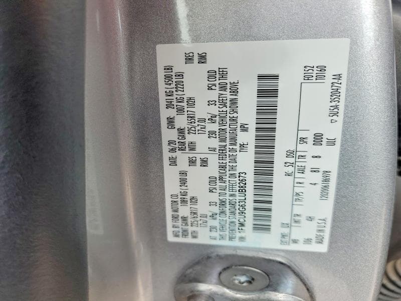 2020 FORD ESCAPE SE 12