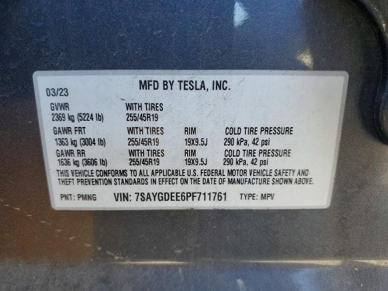 2023 TESLA MODEL Y 12