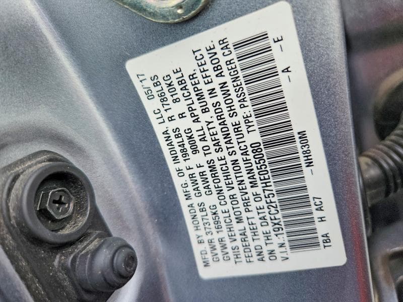 2017 HONDA CIVIC LX 12