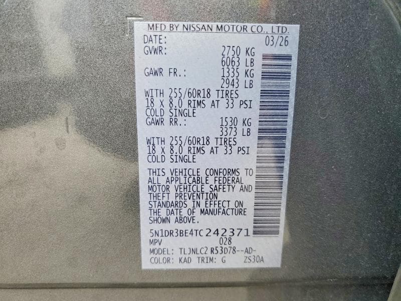 2026 NISSAN PATHFINDER SV 13