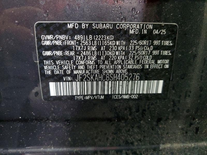 2025 SUBARU FORESTER WILDERNESS 12