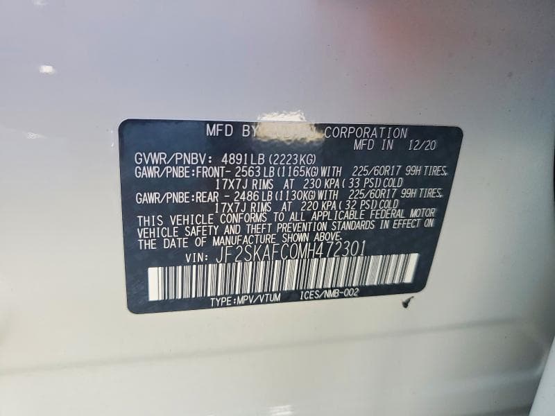 2021 SUBARU FORESTER PREMIUM 12