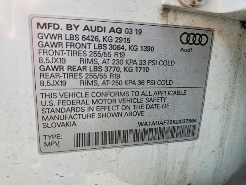 2019 AUDI Q7 PREMIUM 13