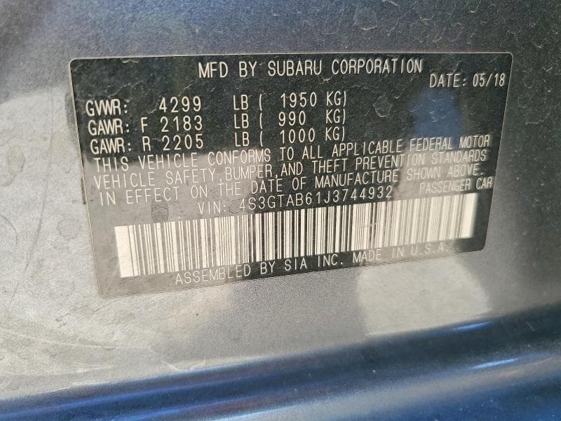 2018 SUBARU IMPREZA PREMIUM 13