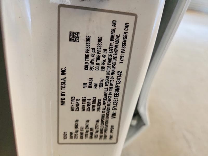 2022 TESLA MODEL 3 13