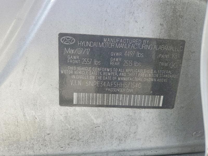 2017 HYUNDAI SONATA SPORT 12