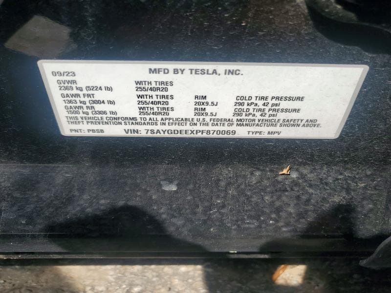 2023 TESLA MODEL Y 12
