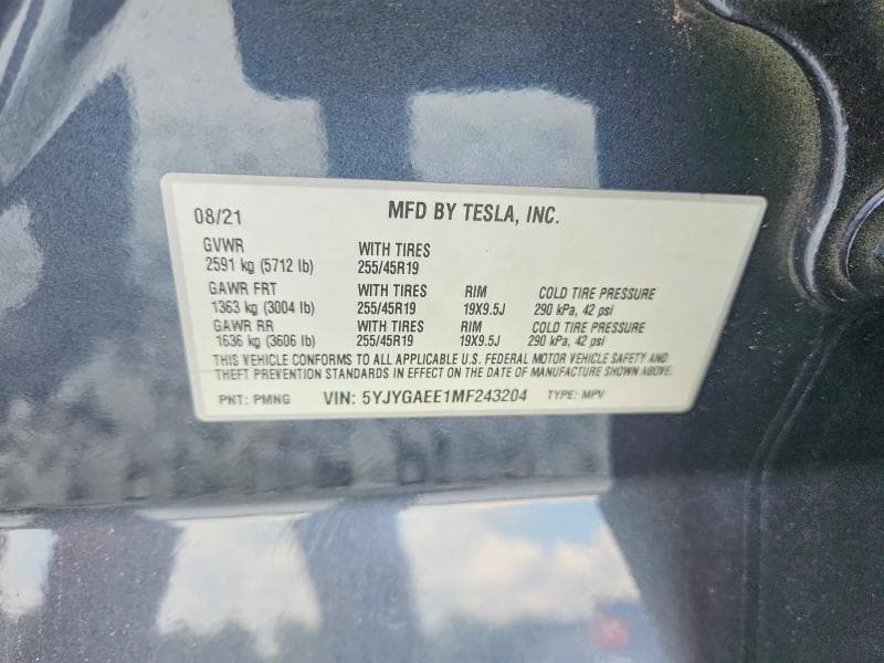 2021 TESLA MODEL Y 13