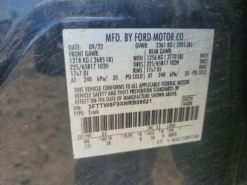 2022 FORD MAVERICK XL 12