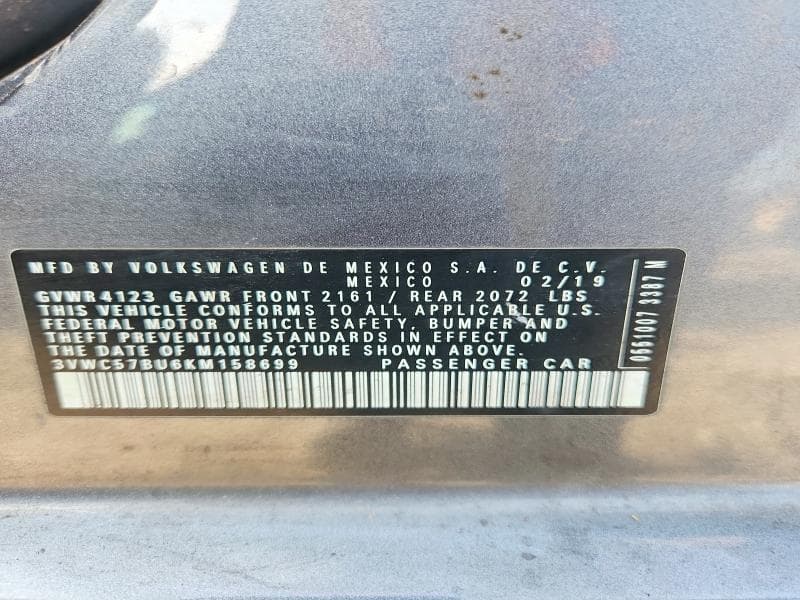 2019 VOLKSWAGEN JETTA S 12