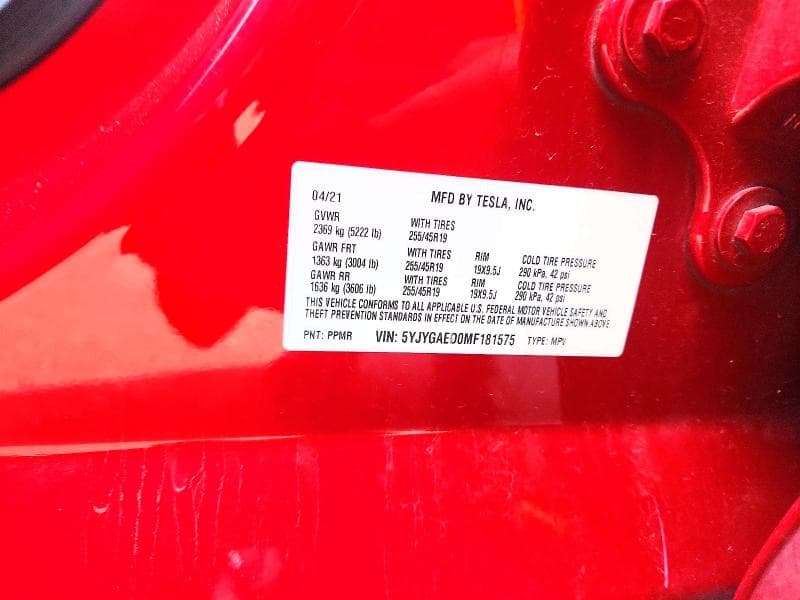 2021 TESLA MODEL Y 12