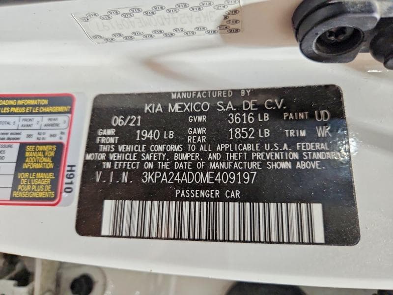 2021 KIA RIO LX 12