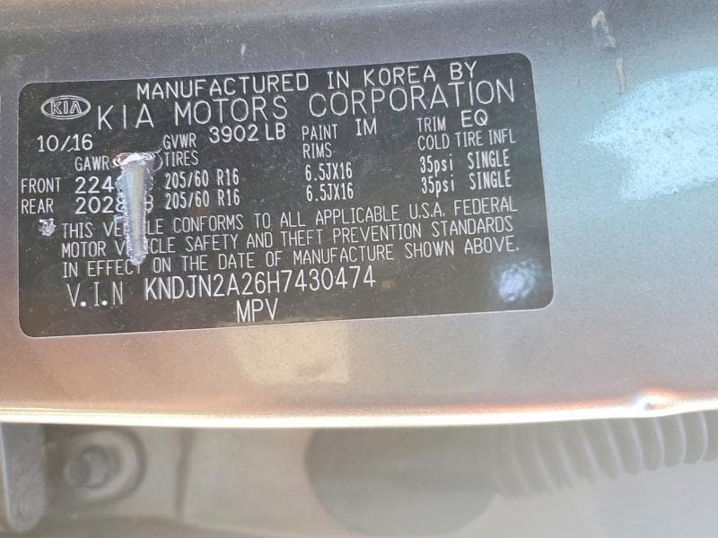 2017 KIA SOUL BASE 13