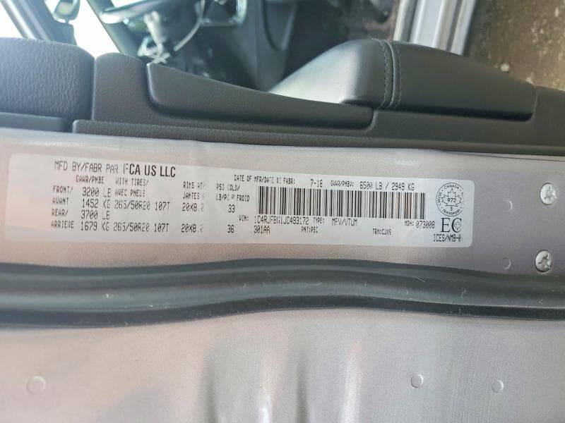 2018 JEEP GRAND CHEROKEE LIMITED 13