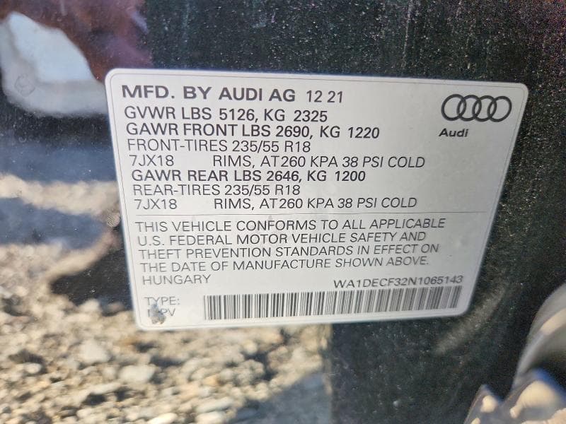 2022 AUDI Q3 PREMIUM S LINE 45 13