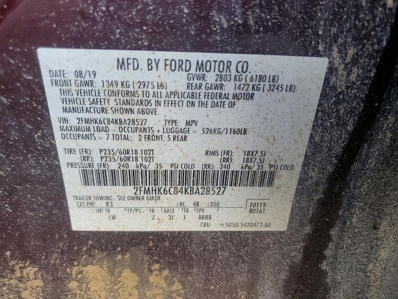 2019 FORD FLEX SEL 13