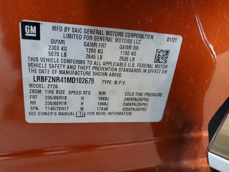 2021 BUICK ENVISION ESSENCE 12
