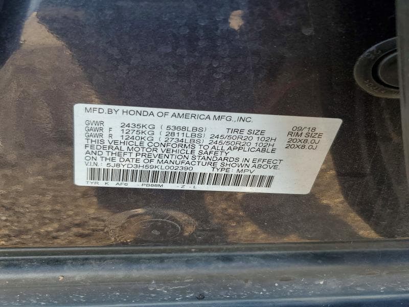2019 ACURA MDX TECHNOLOGY 14