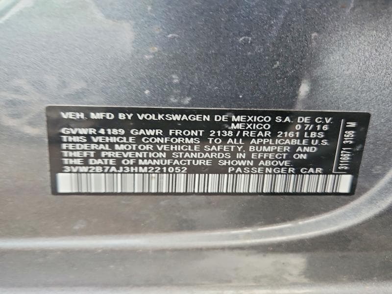 2017 VOLKSWAGEN JETTA S 13
