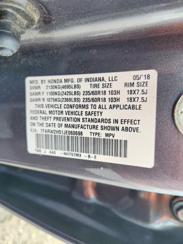 2018 HONDA CR-V EX 13