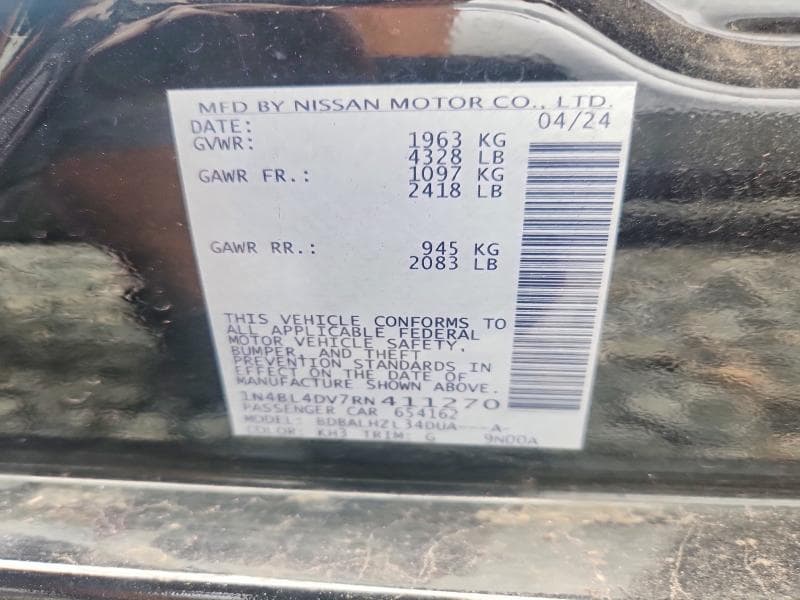 2024 NISSAN ALTIMA SV 13