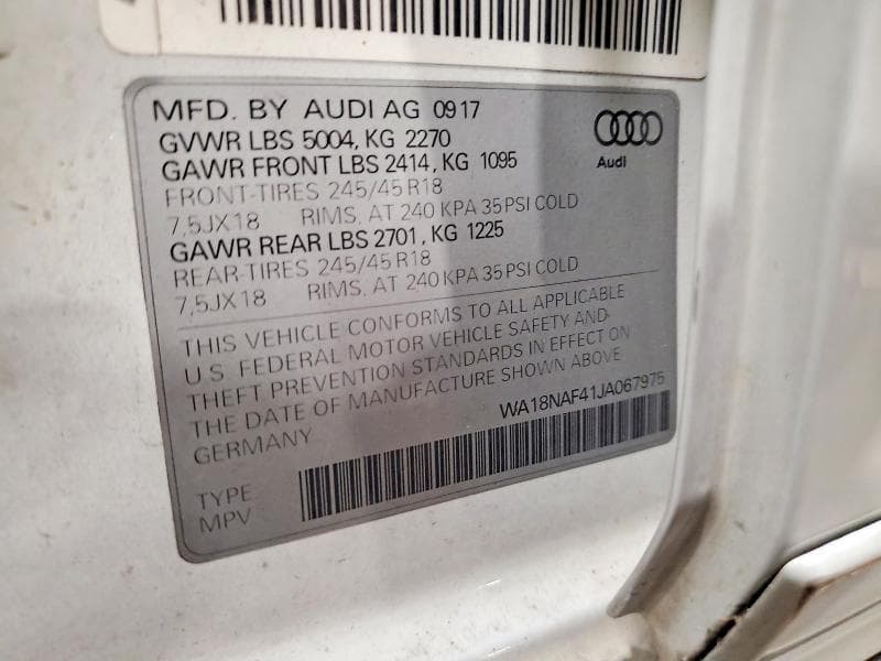 2018 AUDI A4 ALLROAD PREMIUM PLUS 13