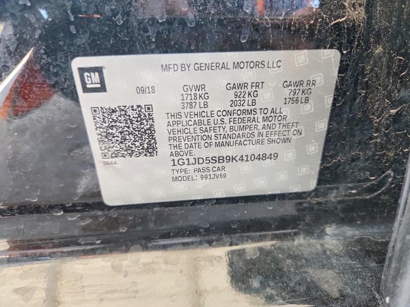 2019 CHEVROLET SONIC LT 12