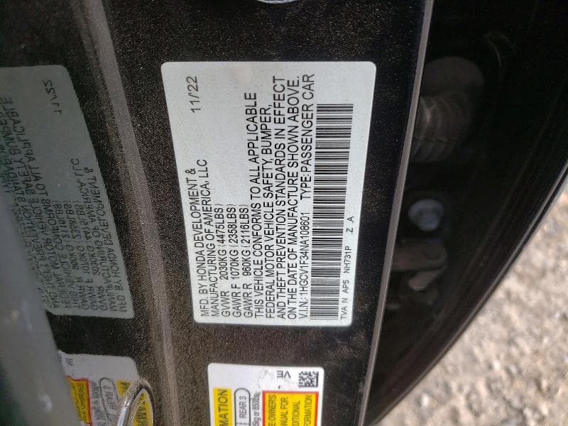 2022 HONDA ACCORD SPORT 12