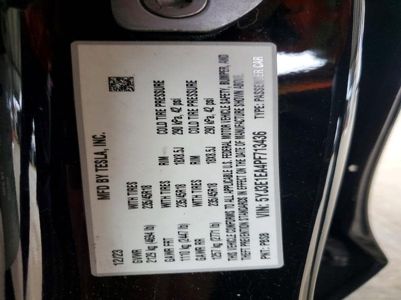 2023 TESLA MODEL 3 12